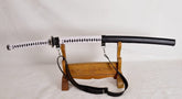 Michonne The Walking Dead katana replica with leather-wrapped scabbard