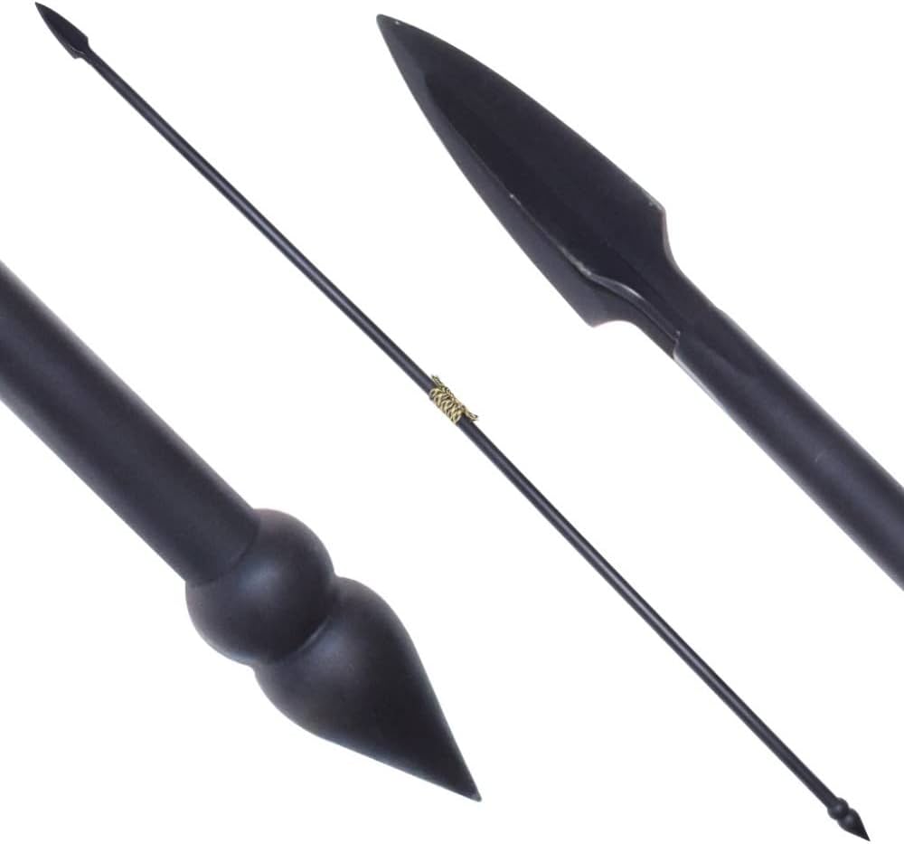 Full-scale 300 Spartan warrior spear replica with carbon steel blade