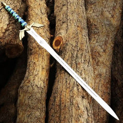 Legend of Zelda Master Sword Replica, Handmade Link Sword, Stainless Steel Fantasy Display Sword, Movie Sword Replica, Cosplay Collectible