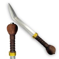 Blunt Thracian sica gladiator weapon replica with curved steel blade