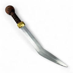 Blunt Thracian sica gladiator weapon replica with curved steel blade