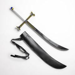 Dracule Mihawk Yoru greatsword replica with carbon steel blade and sheath