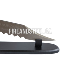 Ruby's Supernatural demon-killing knife replica with wooden display stand