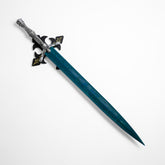 Bloodborne Hunter Holy Moonlight Sword replica with wooden wall plaque