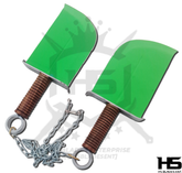 Kung Fu Panda Kai jade knife replica with stand and sheath