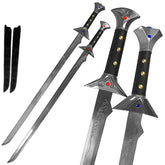 Drizzt Icingdeath and Twinkle metal scimitar replica set