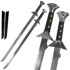 Drizzt Icingdeath and Twinkle metal scimitar replica set