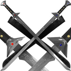 Drizzt Icingdeath and Twinkle metal scimitar replica set