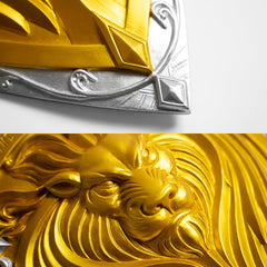 Hand-painted resin Lion's Heart knight shield replica