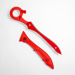 Red Kill la Kill Ryuko Scissor Blade 2nd Half replica with leather sheath