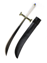Full-scale One Piece Mihawk Yoru sword replica with black finish and gold guard
