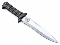 Resident Evil 4 Jack Krauser spring steel knife replica with leather sheath