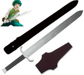 My Hero Academia Midoriya sword replica with sheath and plaque