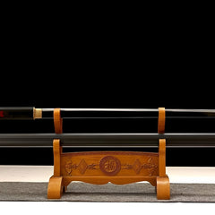 Naruto Sasuke katana replica with black scabbard and display stand