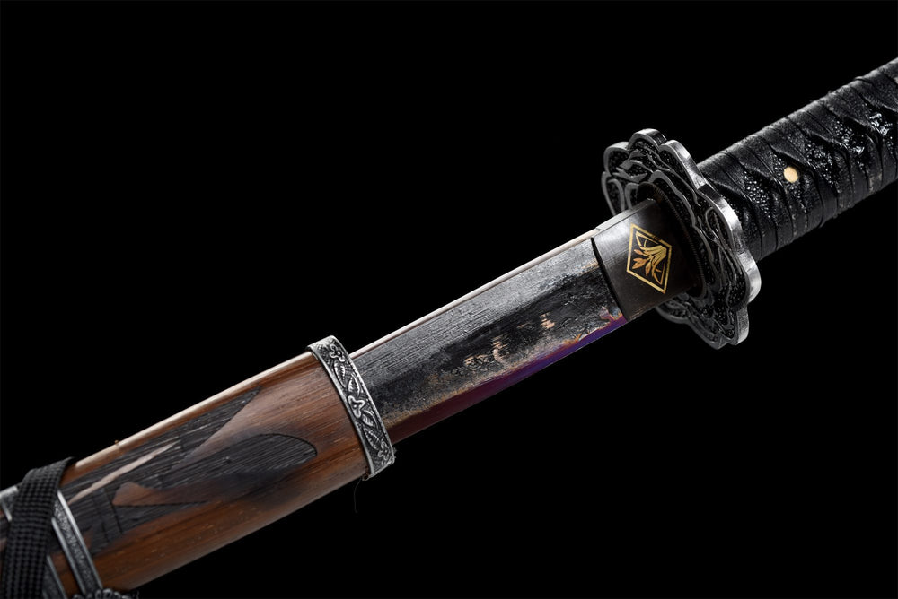 Sekiro Mortal Blade katana replica with blue patina and lotus guard