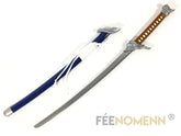League of Legends Yasuo sword replica with display support