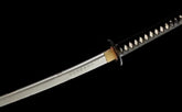 The Last Samurai Algren katana replica with Damascus blade and black ray skin handle