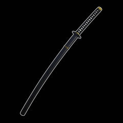 Black Clover Yami Sukehiro katana replica with dark hilt and black sheath