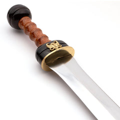 Roman gladius sword replica with wooden handle and SPQR guard