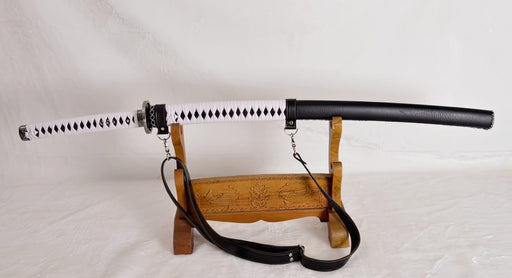 Michonne The Walking Dead katana replica with leather-wrapped scabbard