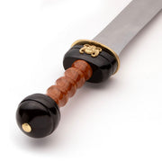 Roman gladius sword replica with wooden handle and SPQR guard
