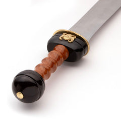 Roman gladius sword replica with wooden handle and SPQR guard