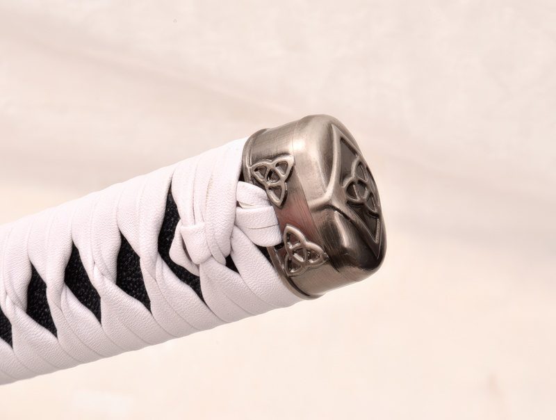 Michonne The Walking Dead katana replica with leather-wrapped scabbard