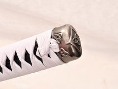 Michonne The Walking Dead katana replica with leather-wrapped scabbard