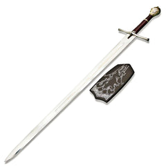 The Chronicles of Narnia King Peter Rhindon Sword Replica with Wooden Wall Plaque