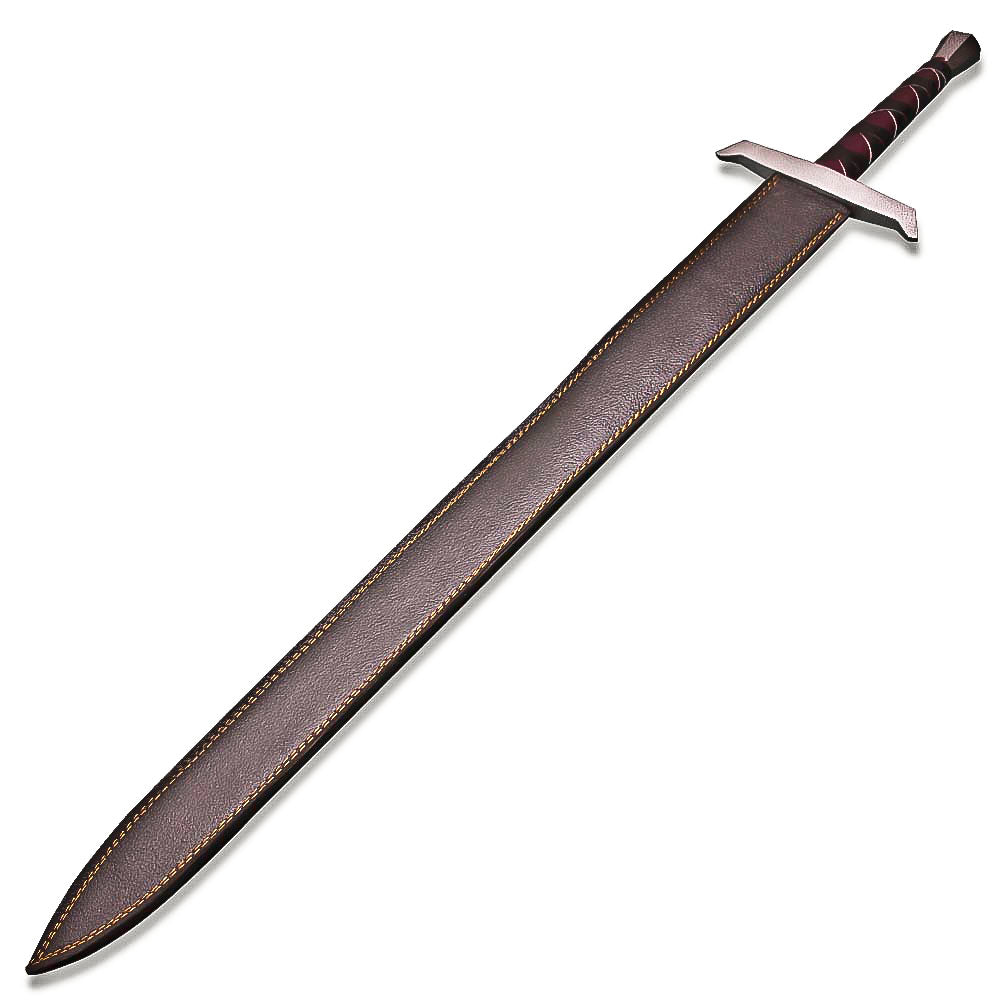 King Arthur Excalibur Movie Replica Damascus Steel Sword with Sheath