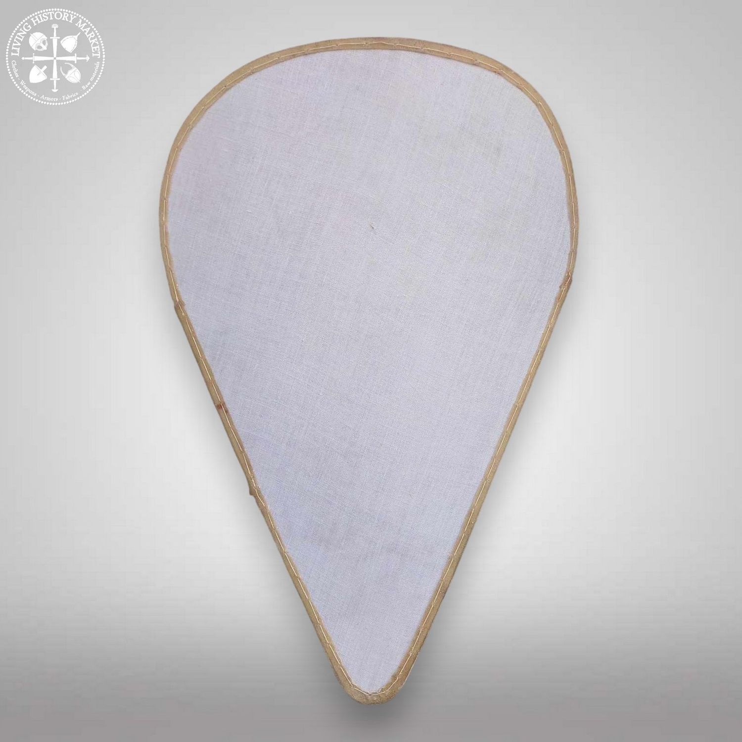 Curved medieval Rus kite shield replica with linen covering