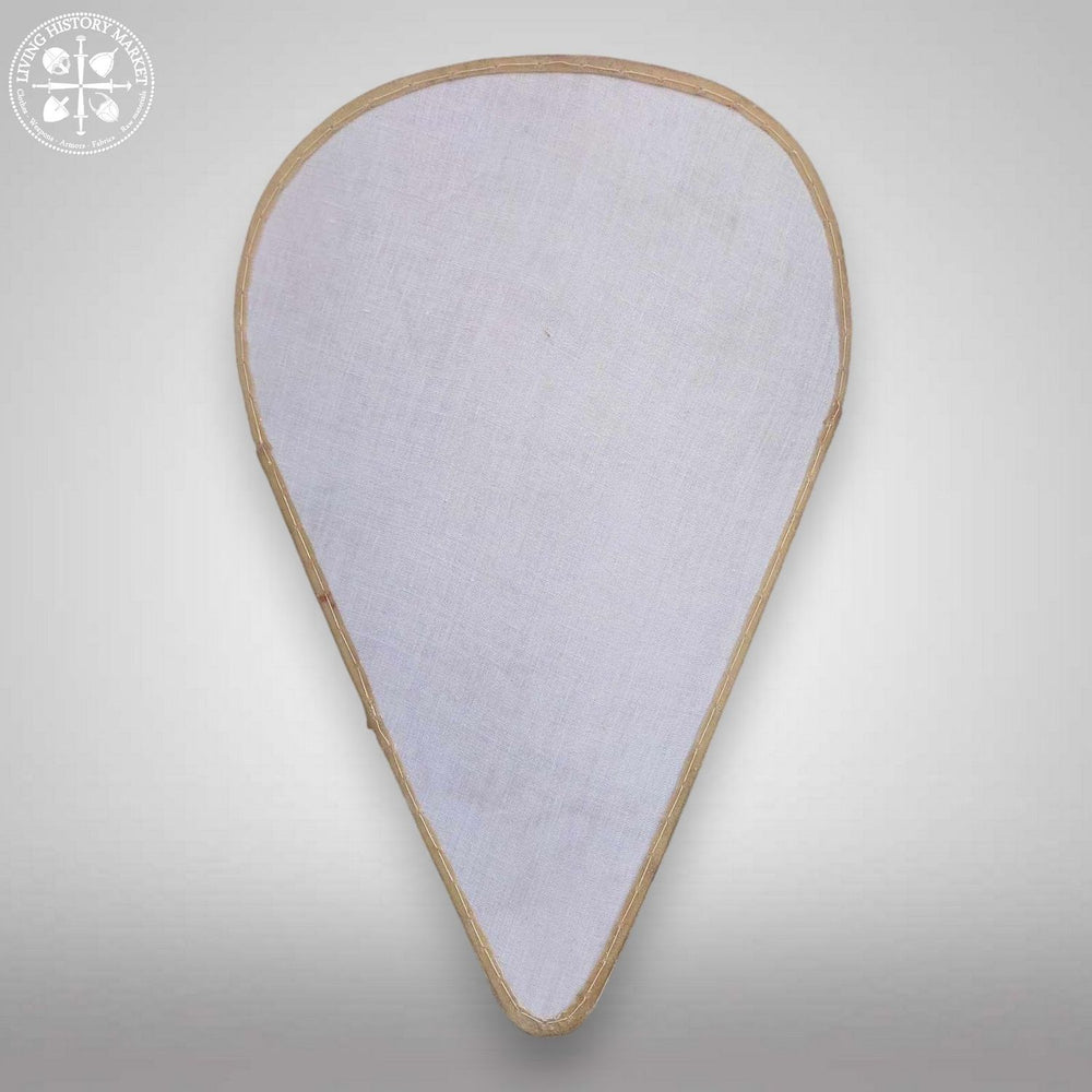 Curved medieval Rus kite shield replica with linen covering
