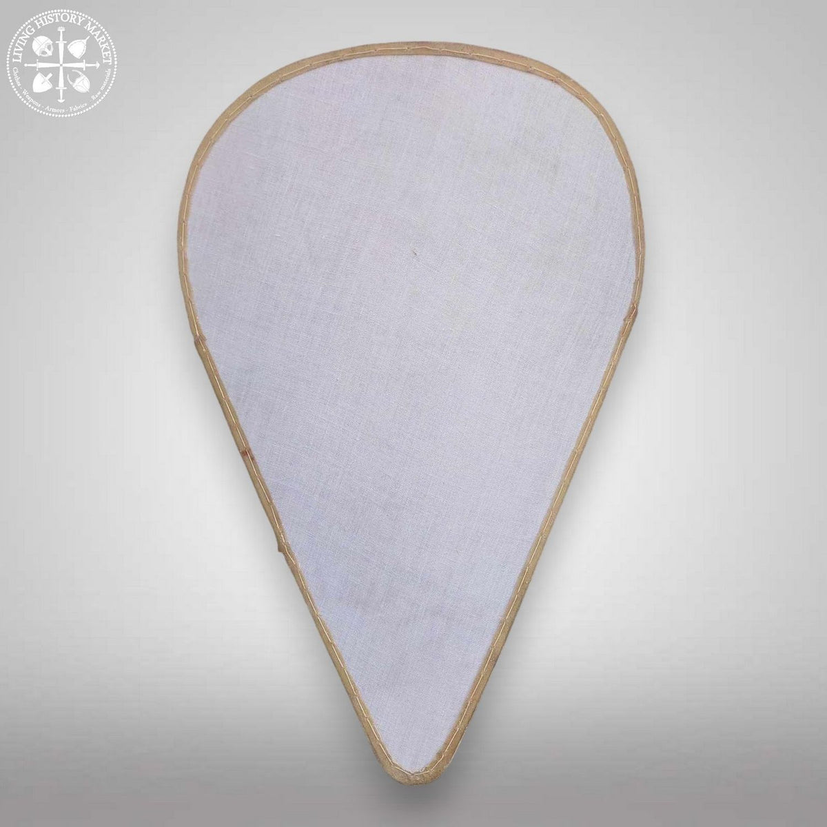 Curved medieval Rus kite shield replica with linen covering