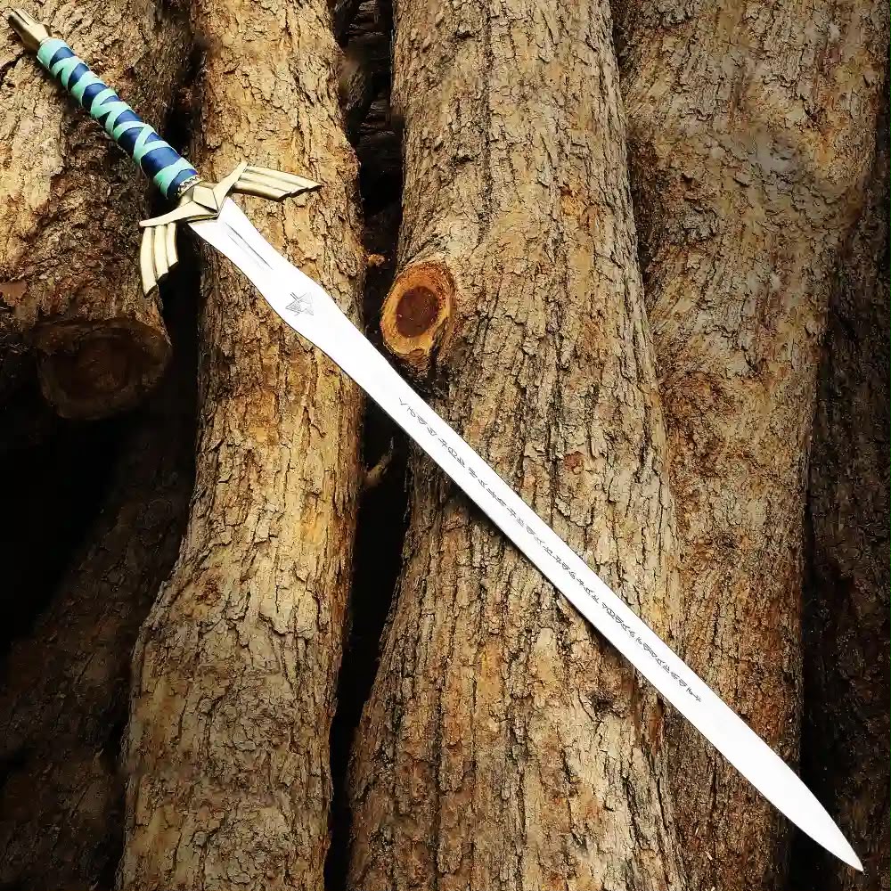 Legend of Zelda Master Sword Replica, Handmade Link Sword, Stainless Steel Fantasy Display Sword, Movie Sword Replica, Cosplay Collectible