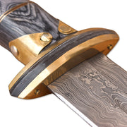 Damascus Steel Viking Sword with Leather Sheath - accessory view