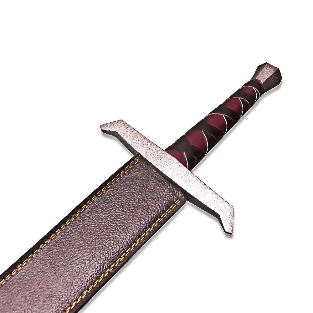 King Arthur Excalibur Movie Replica Damascus Steel Sword with Sheath
