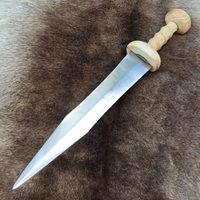 Mainz type Roman gladius sword replica with a sharp steel blade