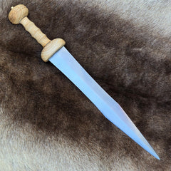 Mainz type Roman gladius sword replica with a sharp steel blade