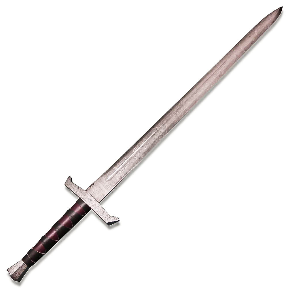 King Arthur Excalibur Movie Replica Damascus Steel Sword with Sheath