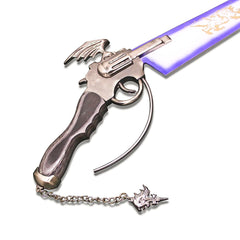 Final Fantasy VIII Squall Leonhart Winged Gunblade Replica with Custom Blue Glow Edge & Sheath