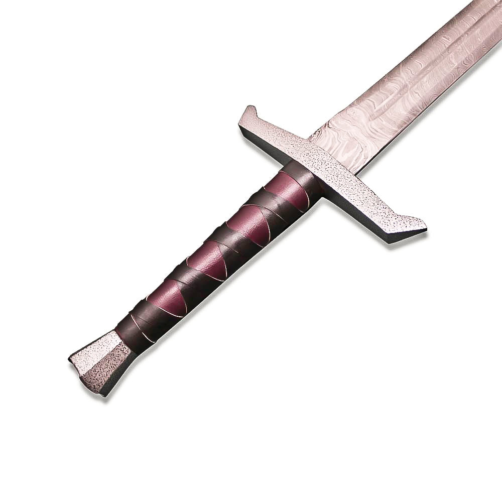 King Arthur Excalibur Movie Replica Damascus Steel Sword with Sheath
