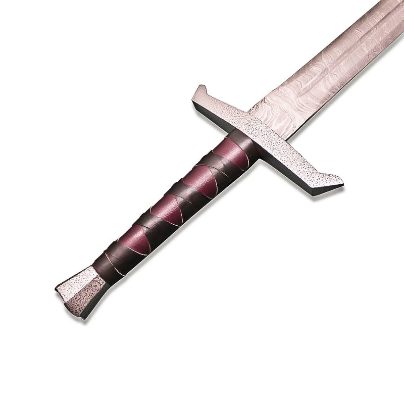 Excalibur Damascus Steel Sword Replica - detail close-up