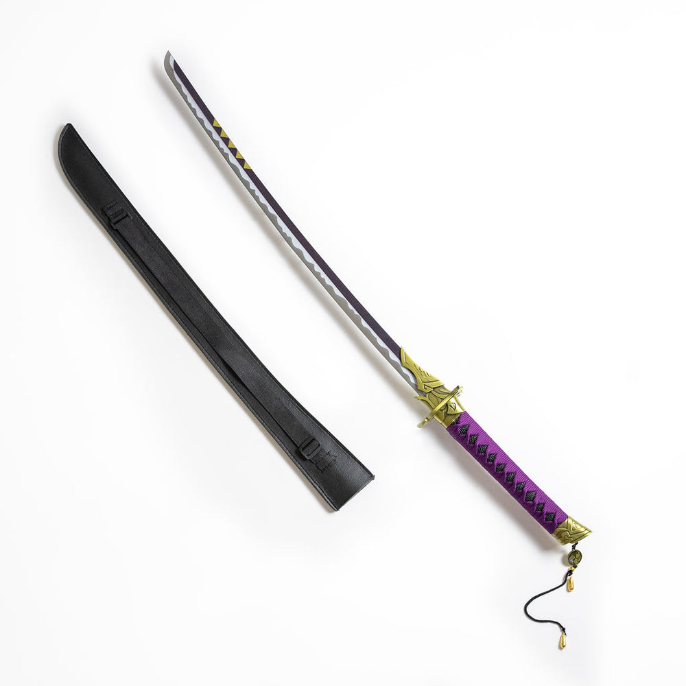 Genshin Impact Amenoma Kageuchi katana replica with leather sheath