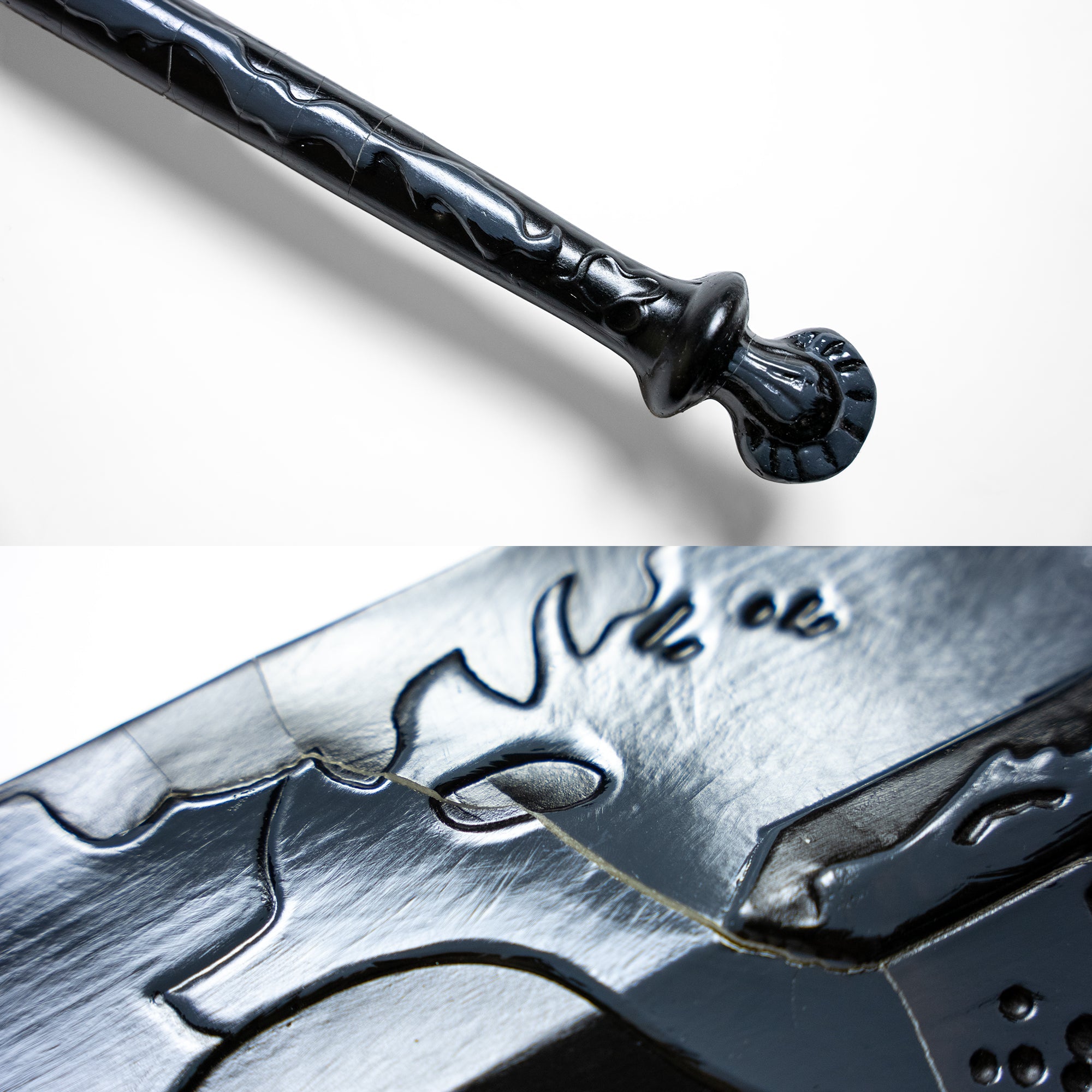 Black Clover Asta Demon Slayer Sword replica with shaped blade and guard