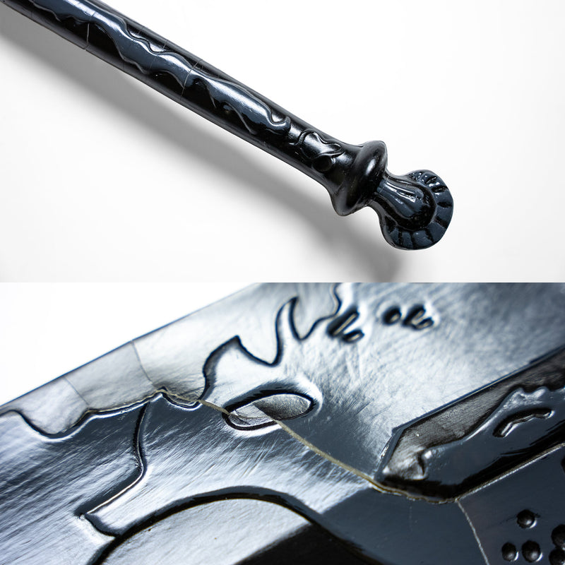 Black Clover Asta Demon Slayer Sword replica with shaped blade and guard