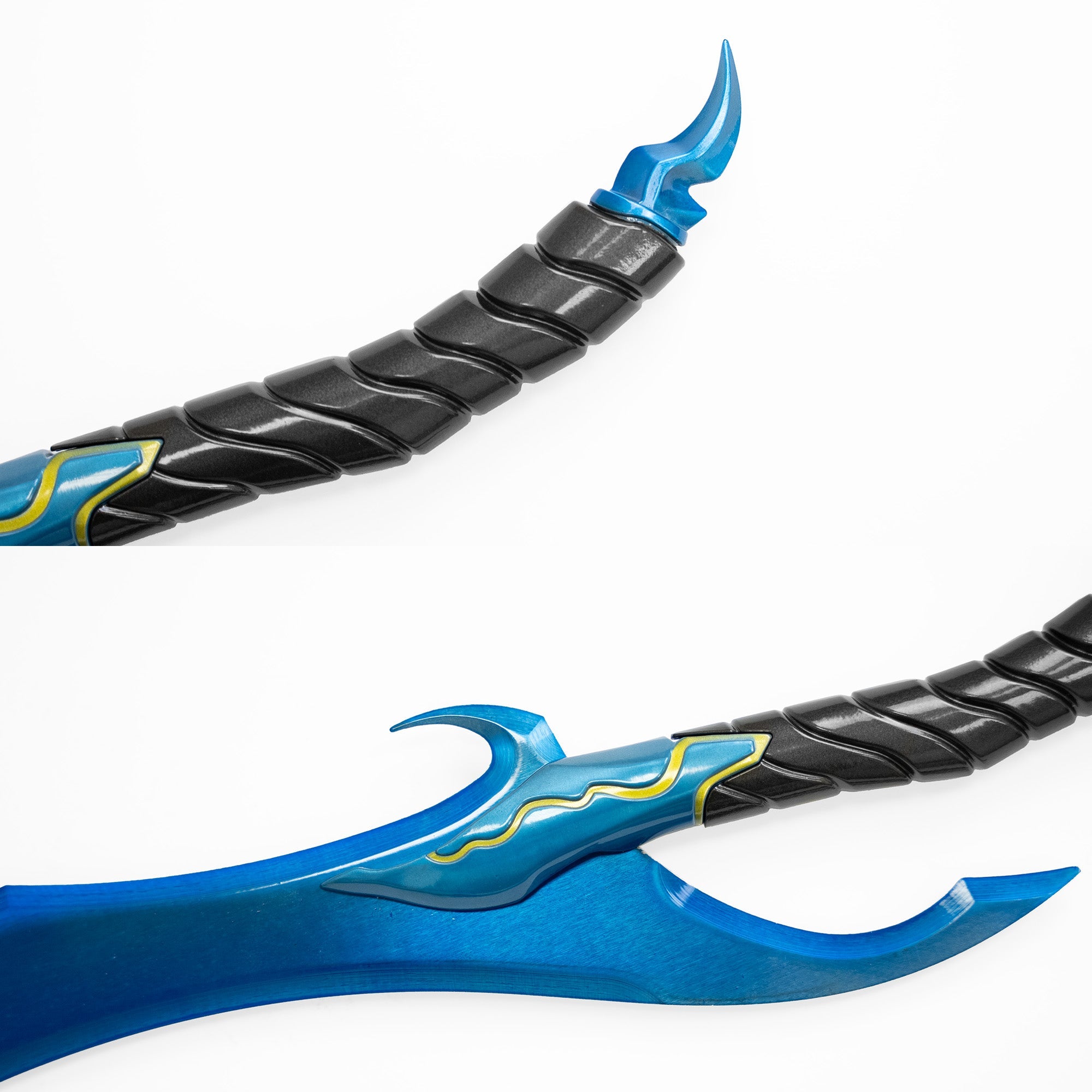 Solo Leveling Baruka's Dagger blunt metal replica with wooden stand
