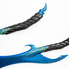 Solo Leveling Baruka's Dagger blunt metal replica with wooden stand