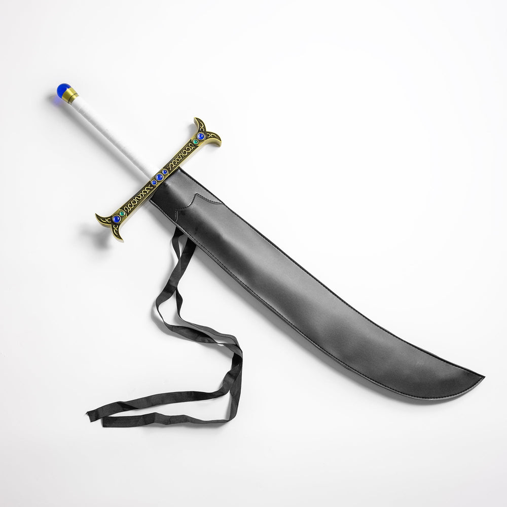 Dracule Mihawk Yoru greatsword replica with carbon steel blade and sheath