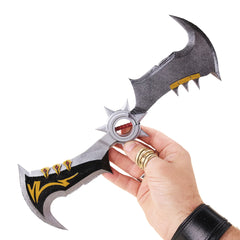 Hand-painted League of Legends Draven axe replica with golden accents