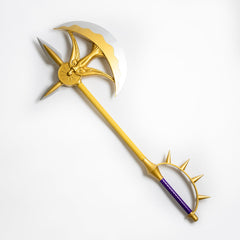 Escanor Divine Axe Rhitta replica with ornate golden crescent design